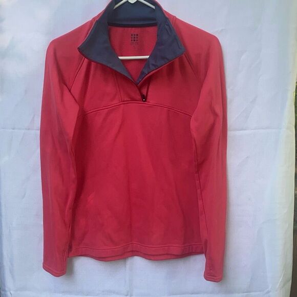 Title Nine Pink Fleece Quarter Zip Pullover Jacket Women’s Size Small Outdoor La - Picture 2 of 5